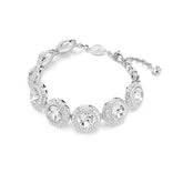 Una Angelic bracelet, White, Rhodium plated